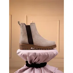 ID Women's Light Grey Casual Boots