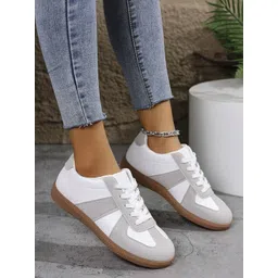 Ifah Women Round Toe Lace-Ups Sneakers