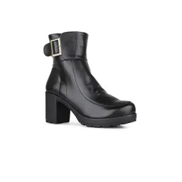 Inc 5 Women Block-Heeled Round Toe Ankle Boots