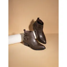 Inc 5 Women Casual Pointed Toe Block -HeeledAnkle Boots