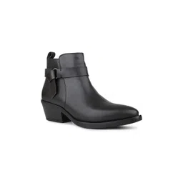 Inc 5 Women Solid Block Heeled Pointed Toe Ankle Boots