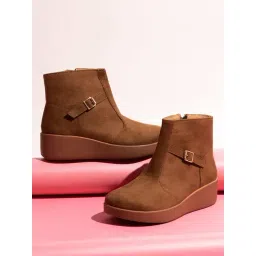 Inc.5 Women's Tan Wedge Booties