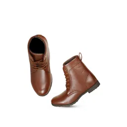 Ishransh Men Round Toe Block Heel Regular Boots
