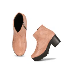 Ishransh Women Mid Top Zipper Boots