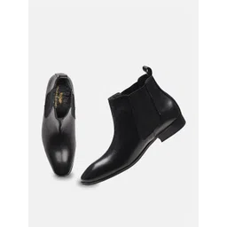 ITALIAN ELEGANZA Men Leather Chelsea Boots