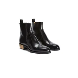 ITALIAN SHOES CO Men Ludhovic Leather Zip-Up Ankle Ankle Boots