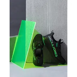 Jack & Jones Men Round Toe Lace-Ups Memory Foam Mesh Sneakers