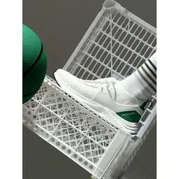 Jack & Jones Men Textured Round Toe Memory Foam Lace-Ups Sneakers