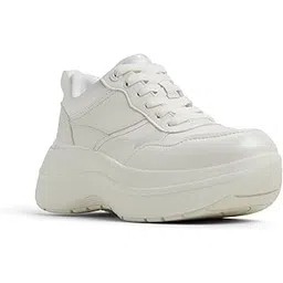 JAYAA-IN100 Ladies White Wedge Sneakers