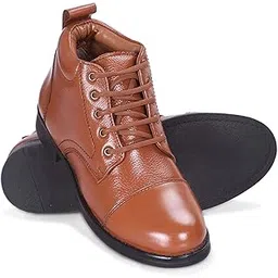 (JEFL012 TAN Formal Leather Ankle Chain Boots for Women OR Girls (35, Numeric_2)