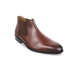 J.FONTINI Men Mid Top Work Chelsea Boots