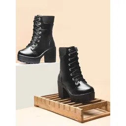 JM Looks Women Casual Block-Heeled Regular Boots