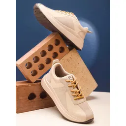 JM Looks Women Colourblocked Round Toe Lace-Ups Sneakers Shoes