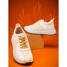 JM Looks Women Colourblocked Round Toe Lace-Ups Sneakers Shoes