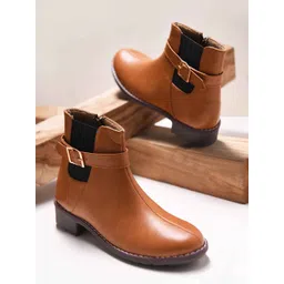 JM Looks Women Flatform Heeled Ankle Boots
