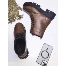 JM LOOKS Womens Block-Heeled ChelseaBoots