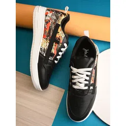 John Karsun Men Black Colourblocked Sneakers