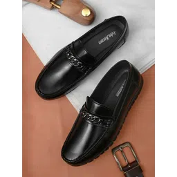 John Karsun Men Black Slip-On Sneakers