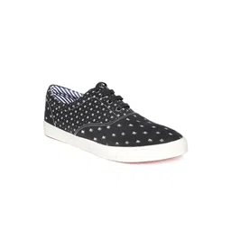 John Players Men Black Printed Sneakers