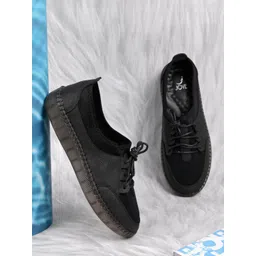 Jove Women Perforations PU Slip-On Sneakers