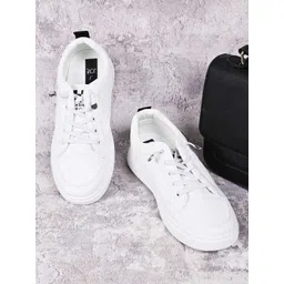 Jove Women Textured Lightweight Comfort Insole Sneakers