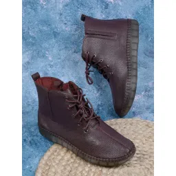 Jove Women's Maroon Derby Boots