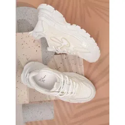Jove Women's White Casual Sneakers