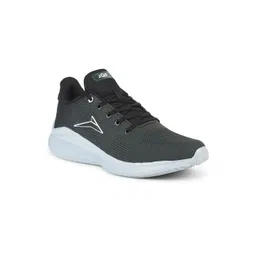 JQR Men SOFT-003 Grey Lace Up Mid-Top Mesh Running Sports Shoes