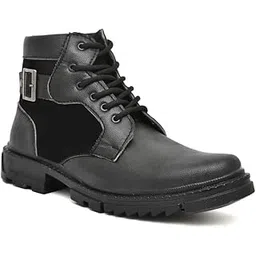 Jungle Boots for Men |Hiking & Trekking Shoes with Anti-Slip and Extra-Comfortable Sole Black