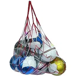 Kalindri Sports Footbll Carry Bag (10 to 12 Football) Color May Vary | Nylon net Strong Durable Nylon Mesh Ball Carry Net Bag for Volleyball Basketball Football