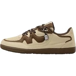 Kanso V2: Beige Men and Boys Low Top Sneakers | Beige & Brown Retro Trainer with Premium Microfibre Suede, Cushioned Insoles & Durable Rubber Sole