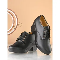 KARADDI Women Round Toe Block Heeled Boots