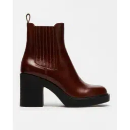 Kayden Ankle-Length Brown Leather Boots