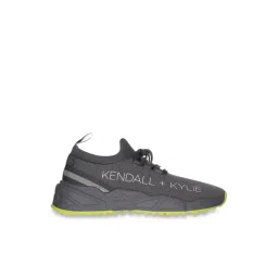Kendall + Kylie Women's EQUATOR Low Top Lace Up Grey Sneakers
