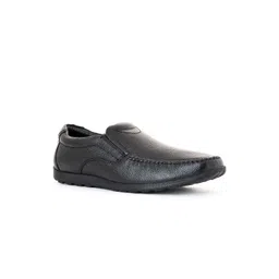 Khadims Men Black Textured Slip-On Sneakers