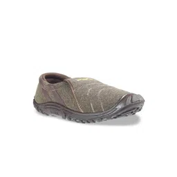 Khadims Men Olive Green Slip-On Sneakers