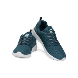 Khadims Men Teal Textile Running Non-Marking Shoes
