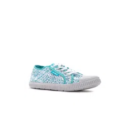 Khadims Women Blue Printed Sneakers