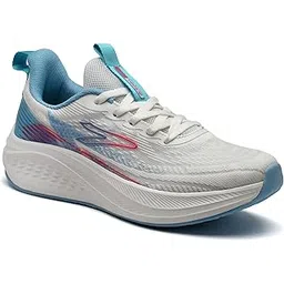 KIA-703 Ultra Comfort Breathable Cushioned Sports Lace-Up Running Shoes for Women(White,4)