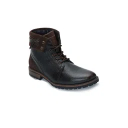 KICKSFIRE Men Leather Block-Heeled Chukka Boots