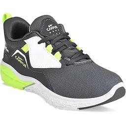 Kid's Pt-103 D.Gry/Wht Running Shoes - 12 UK/India Pt-103, Grey