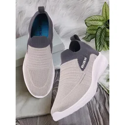 Killer Men Grey & White Woven Design Slip-On Sneakers