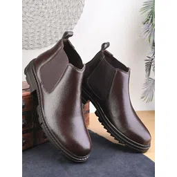 Killer Men Leather Mid-Top Chelsea Boots