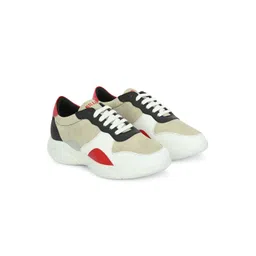 Killer Men White & Grey Colourblocked Padded Insole Contrast Sole Sneakers