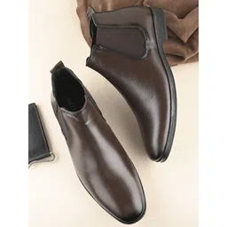 Killer Men’s Chelsea Boots Brown High Comfort Faux Leather Trendy Casual Boots For Men