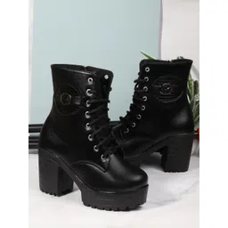 Killer Women Round Toe Block Heel Boots