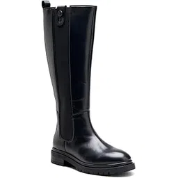 Knee High Boots, Comfortable low heel Zip Boots for Women