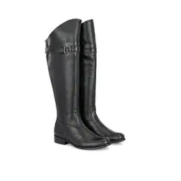 Knee-Length Boots with Buckle Closure