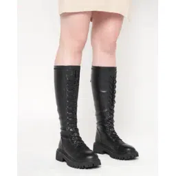 Knee-Length Boots with PU upper
