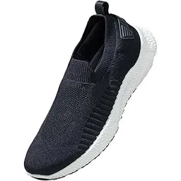 Knit Ease Slip-On Shoes for Men | Lightweight Breathable Knit Upper, Cushioned EVA Sole & High-Traction Grip | Comfortable Everyday Walking & Casual Sneakers for All-Day Wear